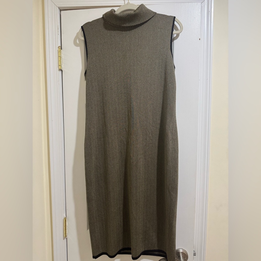 Plein Air women’s fitted herringbone midi dress M